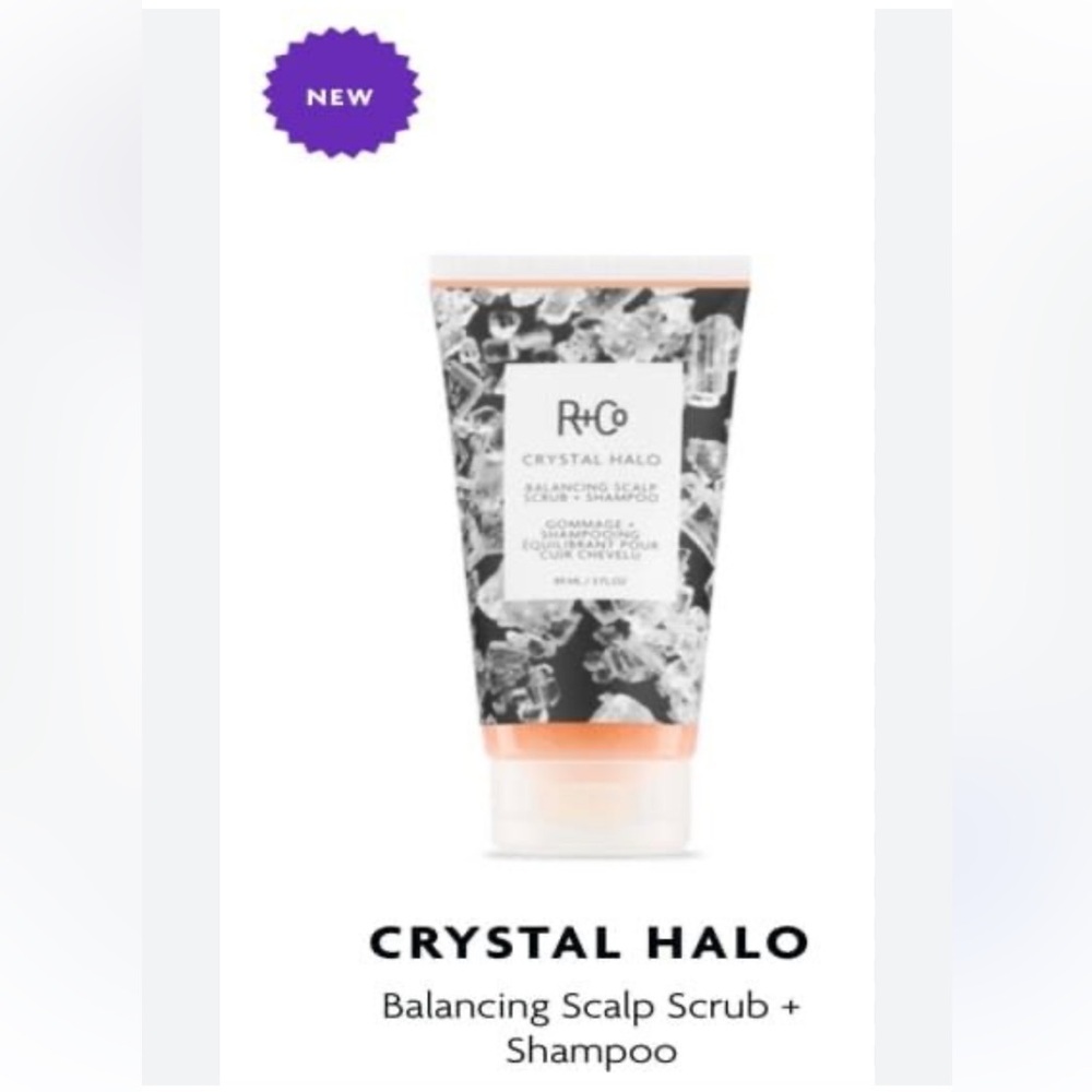 NEW SEALED Limited Edition R+Co Crystal Halo balancing scalp, scrub + shampoo